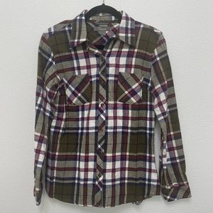 Natural Reflections 100% Cotton Women's Button Up Flannel